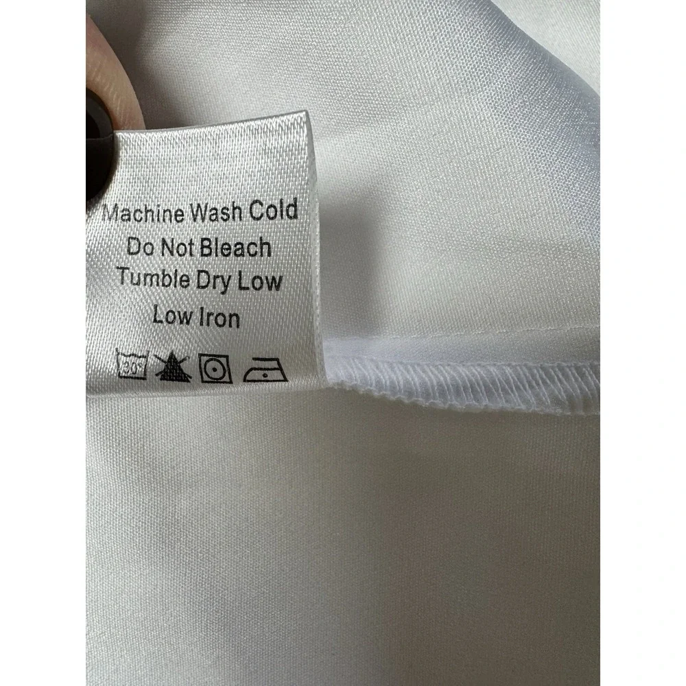 Tuckernuck‎ Tetley Blouse Puff Sleeve Flowy Top Career Casual White Women's XXL